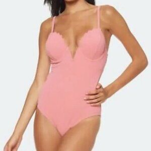 Jessica Simpson "Under the Sea" scalloped trim Swimsuit